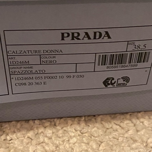 Prada Calzature Donna Black Leather Loafers - Picture 10 of 10